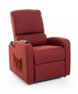 POLTRONA RELAX CON RECLINER ELETTRICO "FIORELLA" ROSSA, 75X78X110 CM